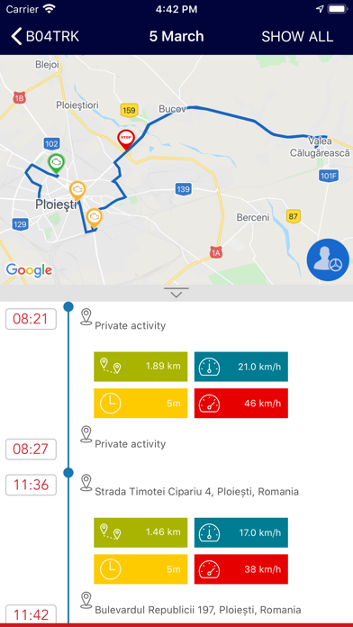 iTrack - Fleet Management Screenshot