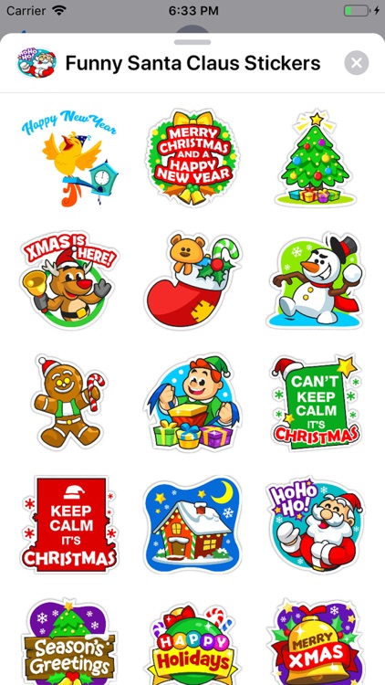#1 Funny Santa Claus Stickers