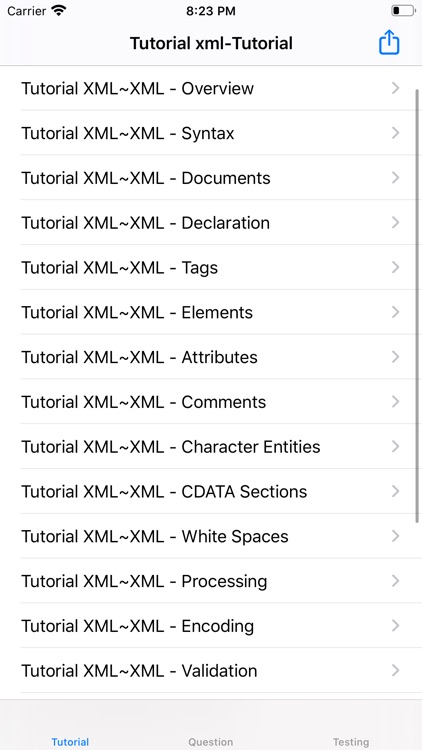 Tutorial for XML