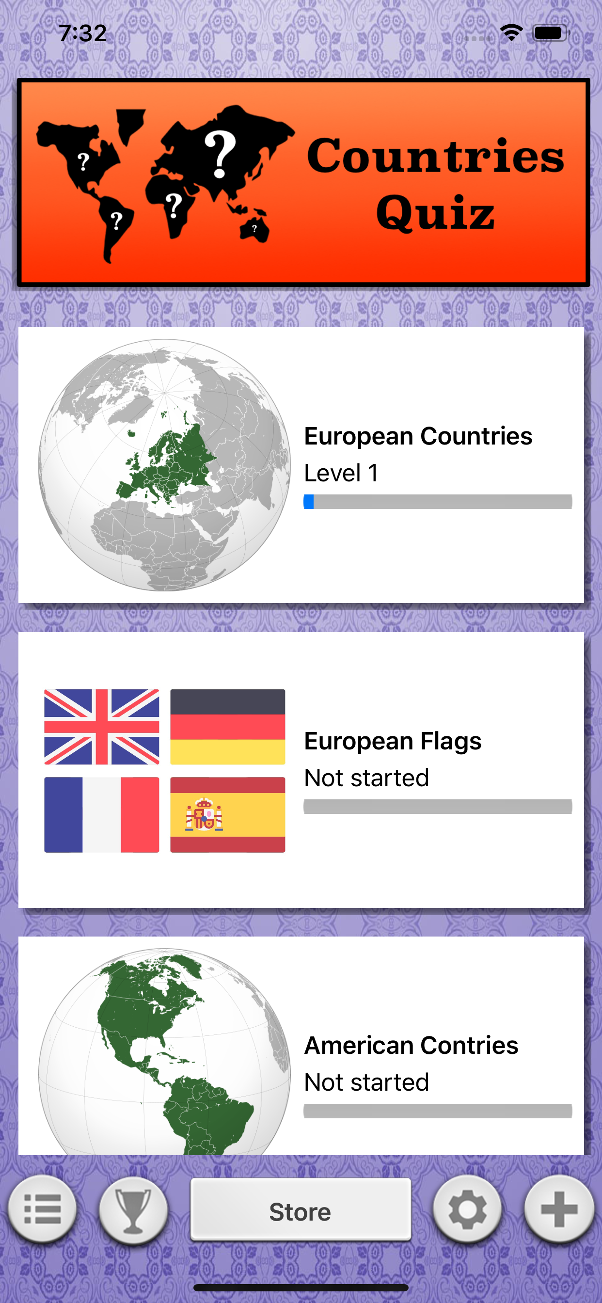 Countries Quiz: Maps and Flags