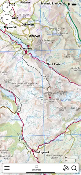 Game screenshot Snowdonia Outdoor Map apk