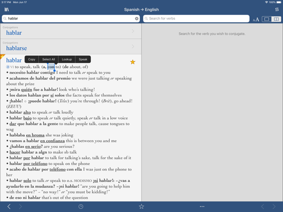 Collins Spanish-English iPad app afbeelding 1
