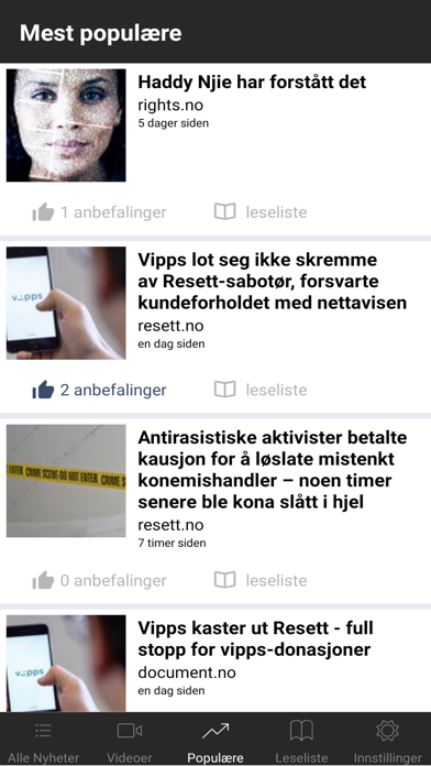Alternative Medier - Nyheter Screenshot