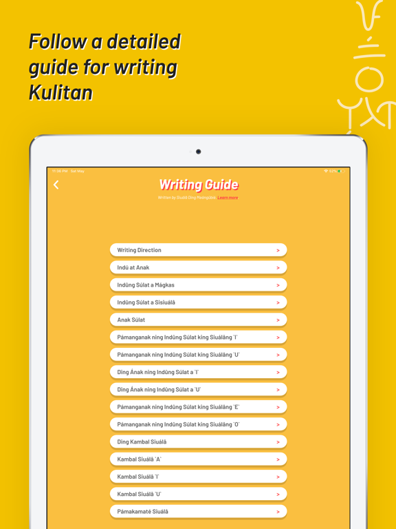 Learn Kulitan (Kapampángan) iPad screenshot 8 - Education app