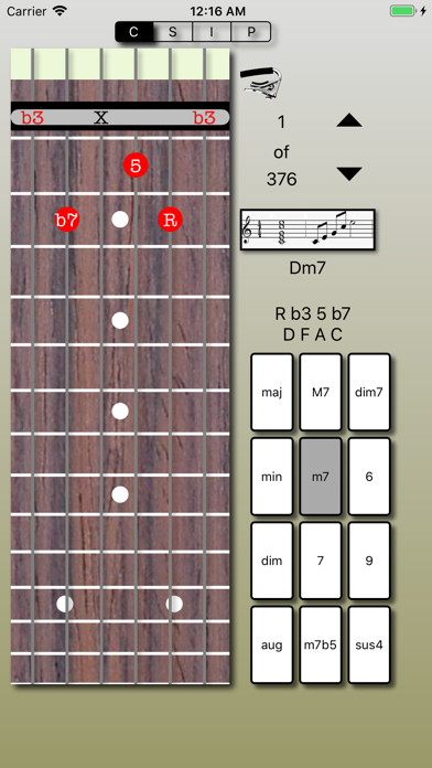 Chord Calculus Lite iPhone screenshot 5 - Music app