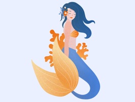 Queen Mermaid Stickers