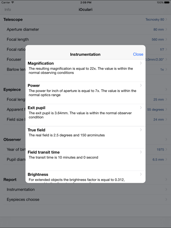 Screenshot #6 pour iOculari - Telescope