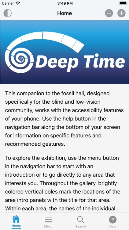 Deep Time Audio Description