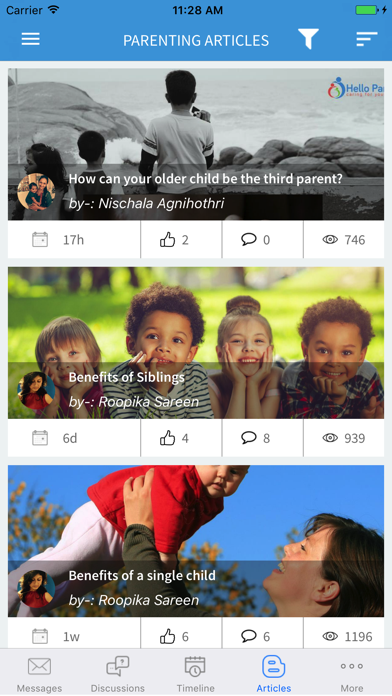 Hello Parent App Screenshot