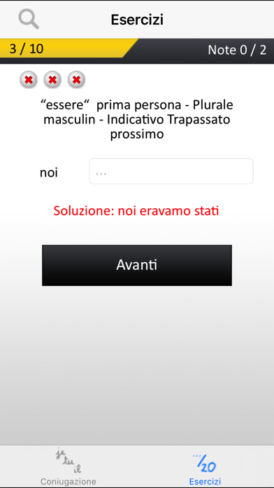 Italian verbs conjugation Screenshot