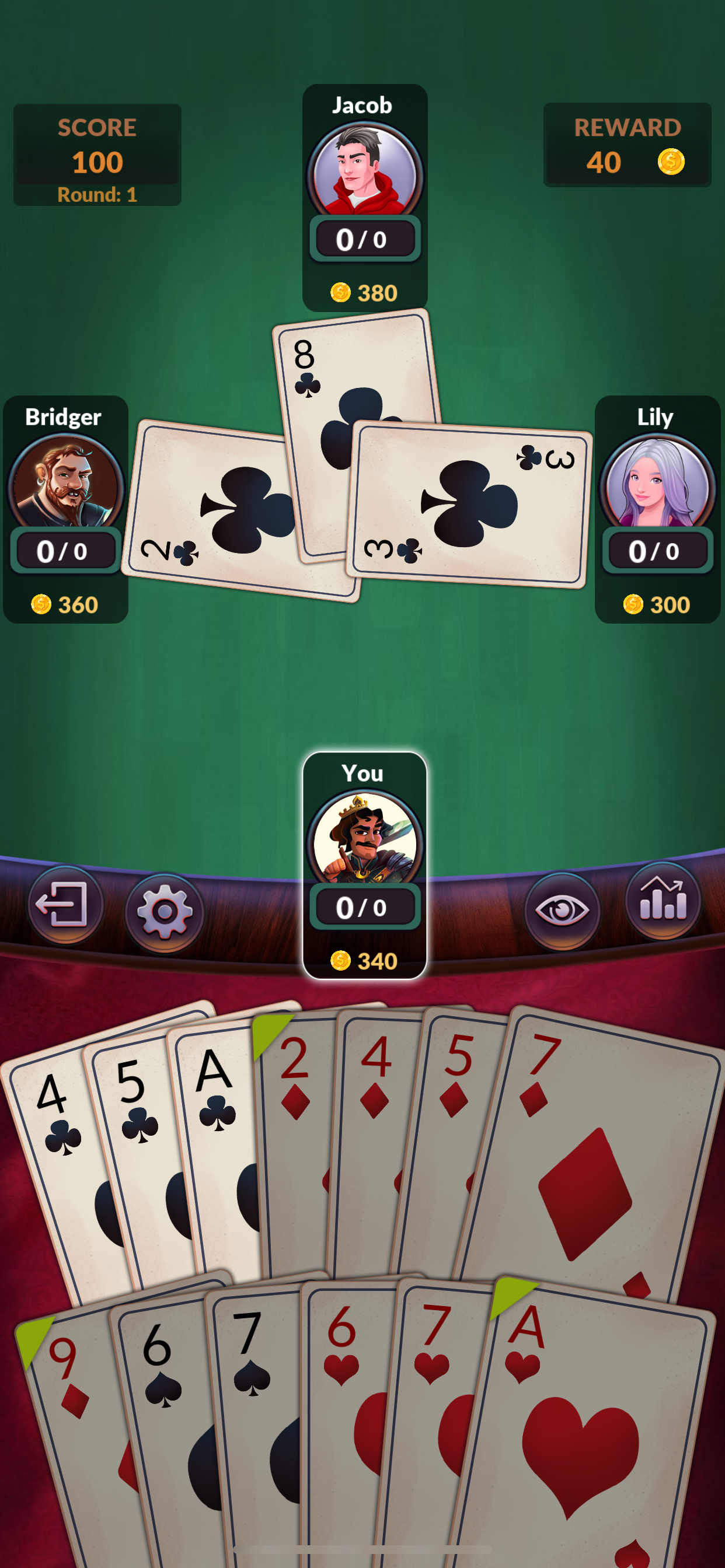 Hearts - Offline Card Games