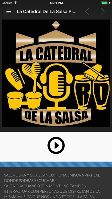 La Catedral De La Salsa Radio iPhone screenshot 9 - Music app
