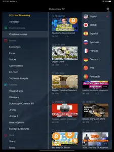 Dukascopy TV HD screenshot #2 for iPad