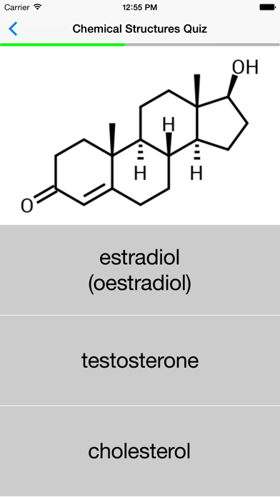 Chemical Structures Quiz Screenshot