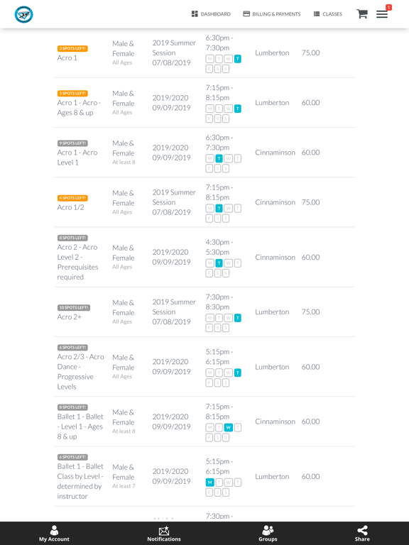 Edge Dance Center iPad screenshot 4 - Sports app
