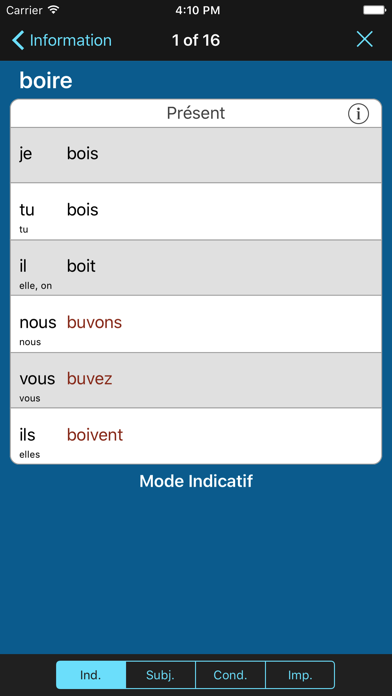 French Verbs & Conjugation Screenshot