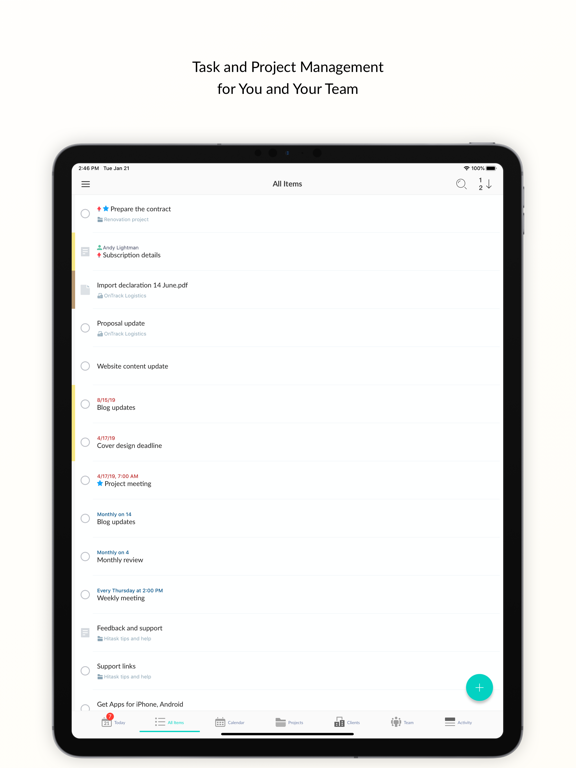 Screenshot #4 pour Hitask: Team Task Management