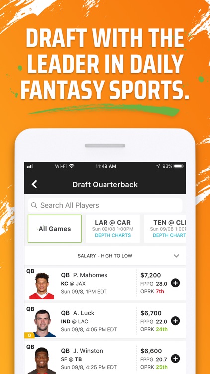 DraftKings Fantasy Football screenshot-0