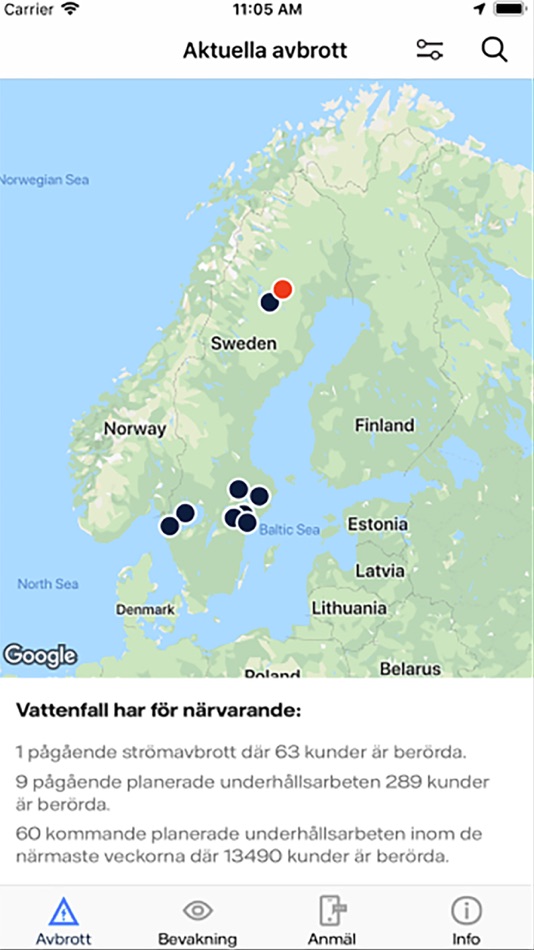 #1. Avbrottsinfo (iOS) 由: Vattenfall AB