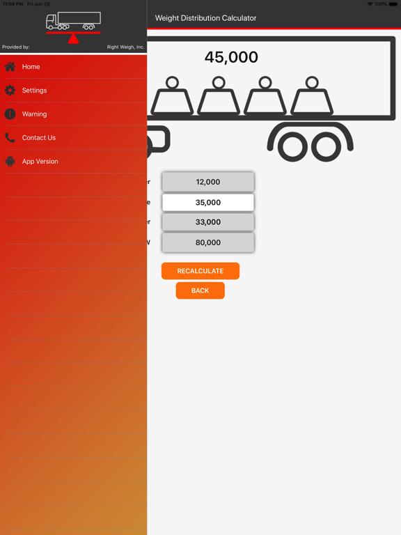 Semi-Truck Weight Distribution iPad screenshot