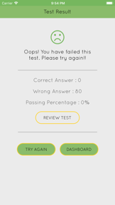 TLC Practice Exam screenshot