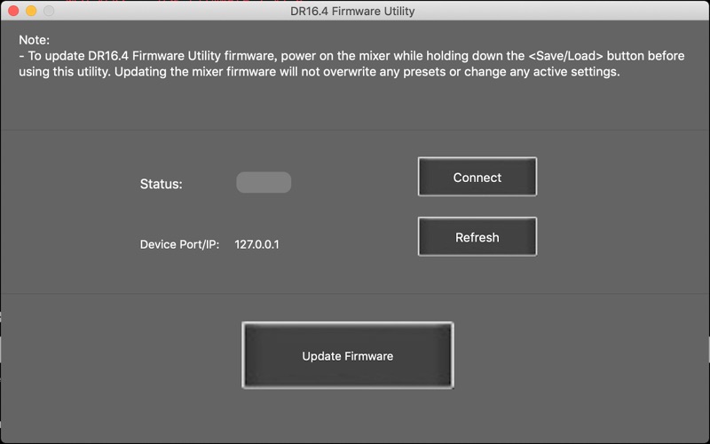 Screenshot #1 pour DR16.4 Firmware Utility