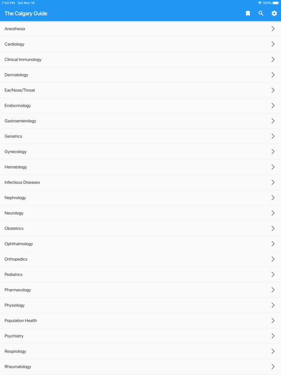 The Calgary Guide iPad screenshot 1 - Medical app