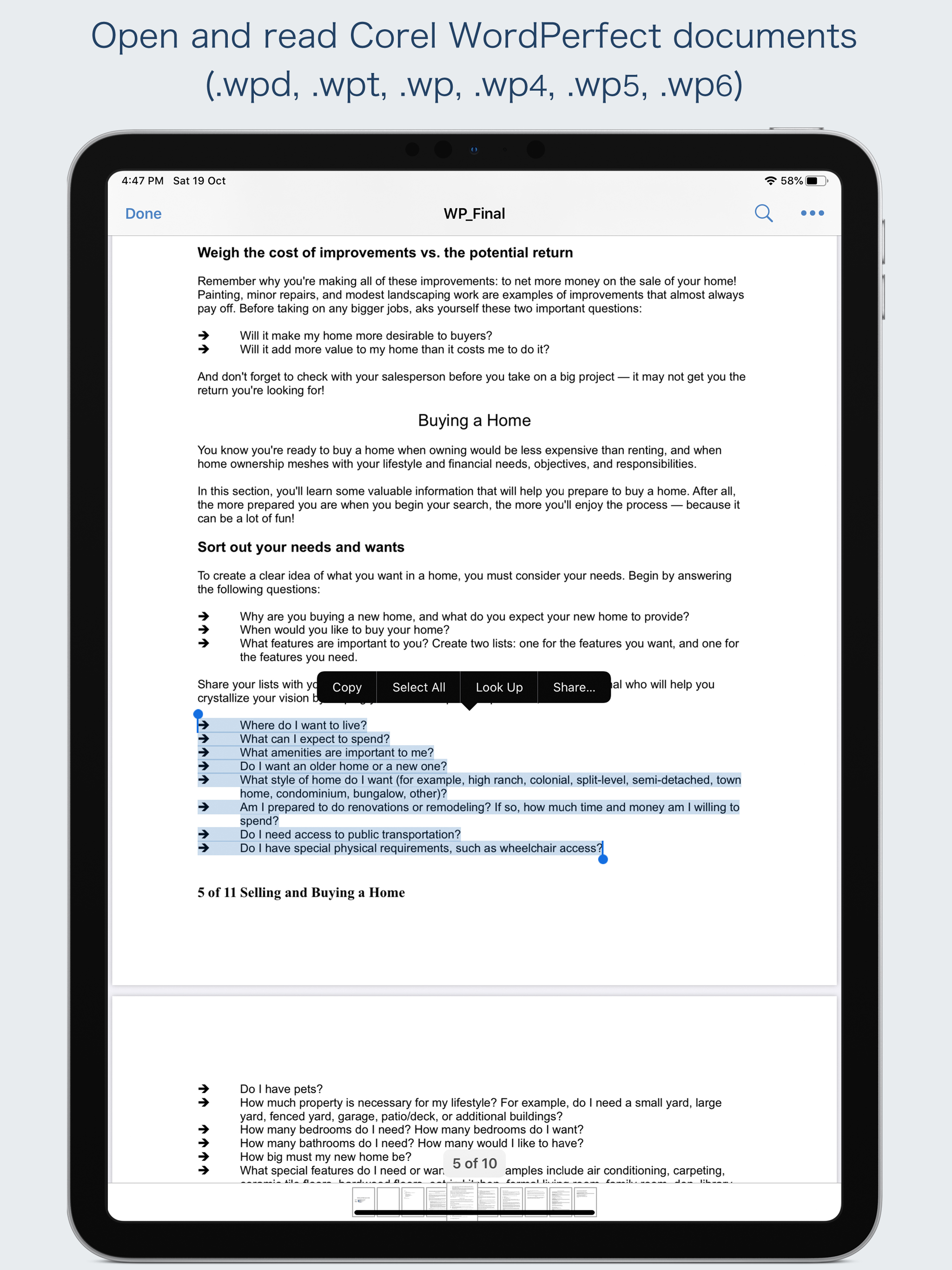 WPD Reader - for WordPerfect