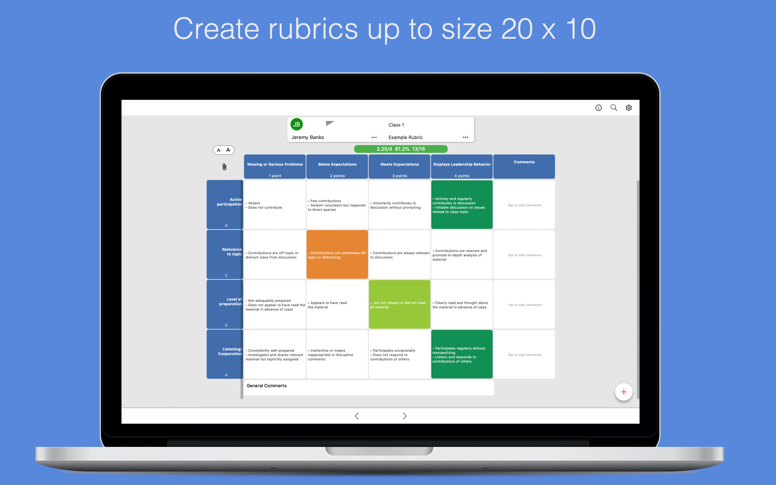 Rubric Scorer screenshot 14