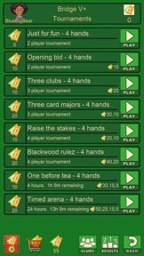 Bridge V+, bridge card game screenshot