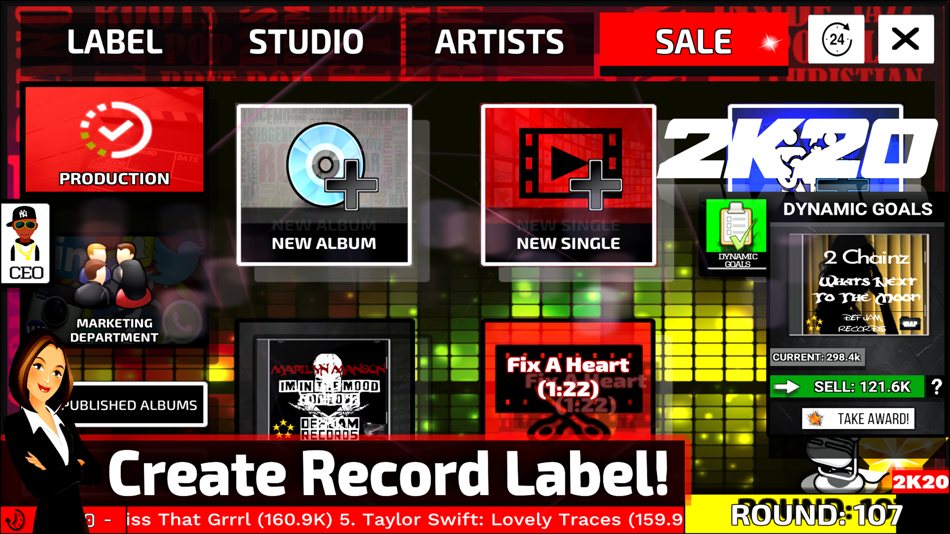 #2. Music Label Manager 2K20 (iOS) 由: Mateusz Wos