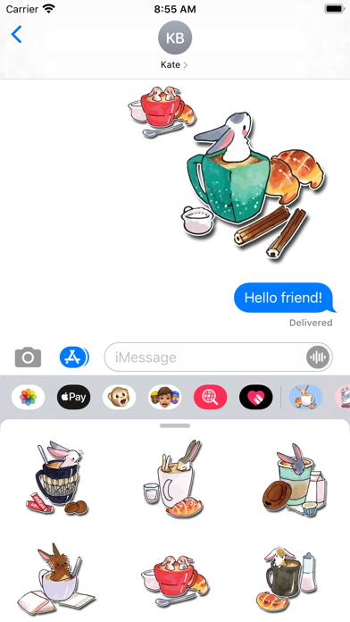 Tea Time Bunny Stickers Screenshot