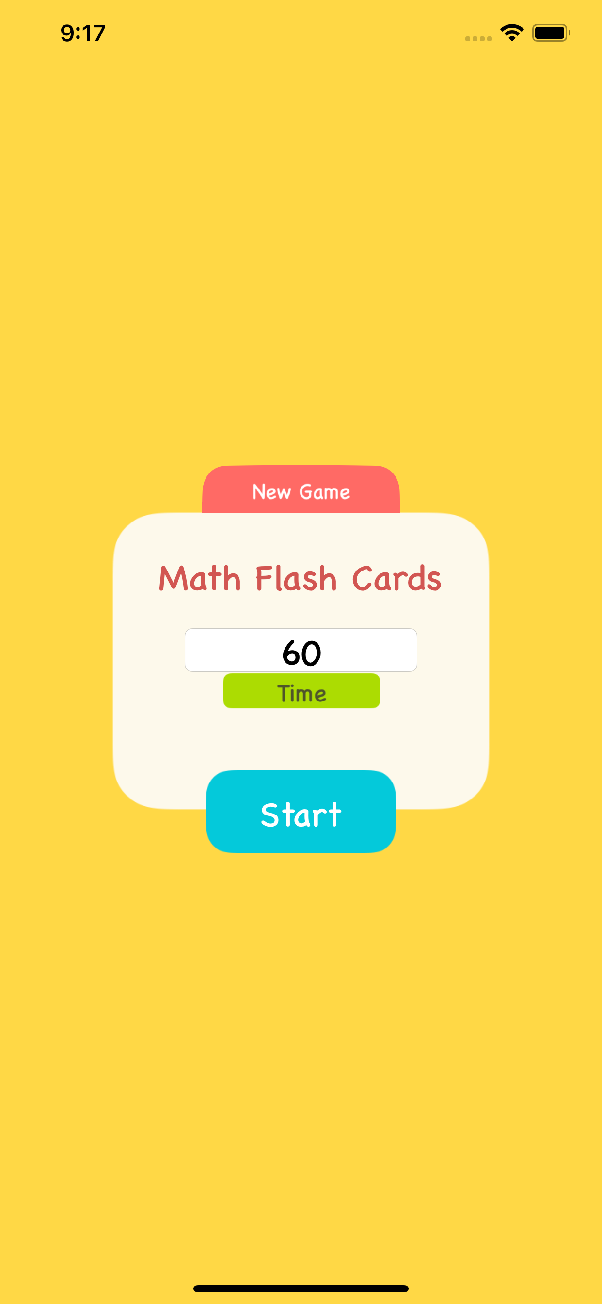 Math Flash Cards - Addition