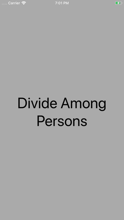 Divide Among Persons