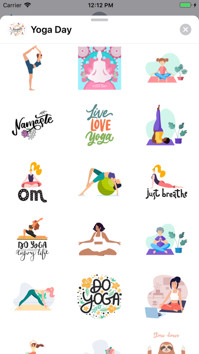 Screenshot #3 pour International Yoga Day Sticker