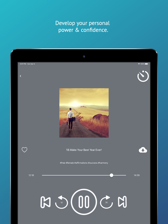 Affirmations Positive Thought iPad screenshot 5 - Health & Fitness app
