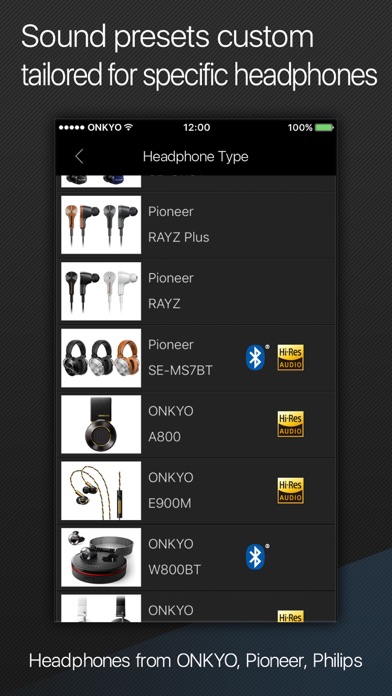Onkyo HF Player Screenshot
