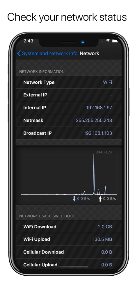System & Network Info - Utilities App | MWM