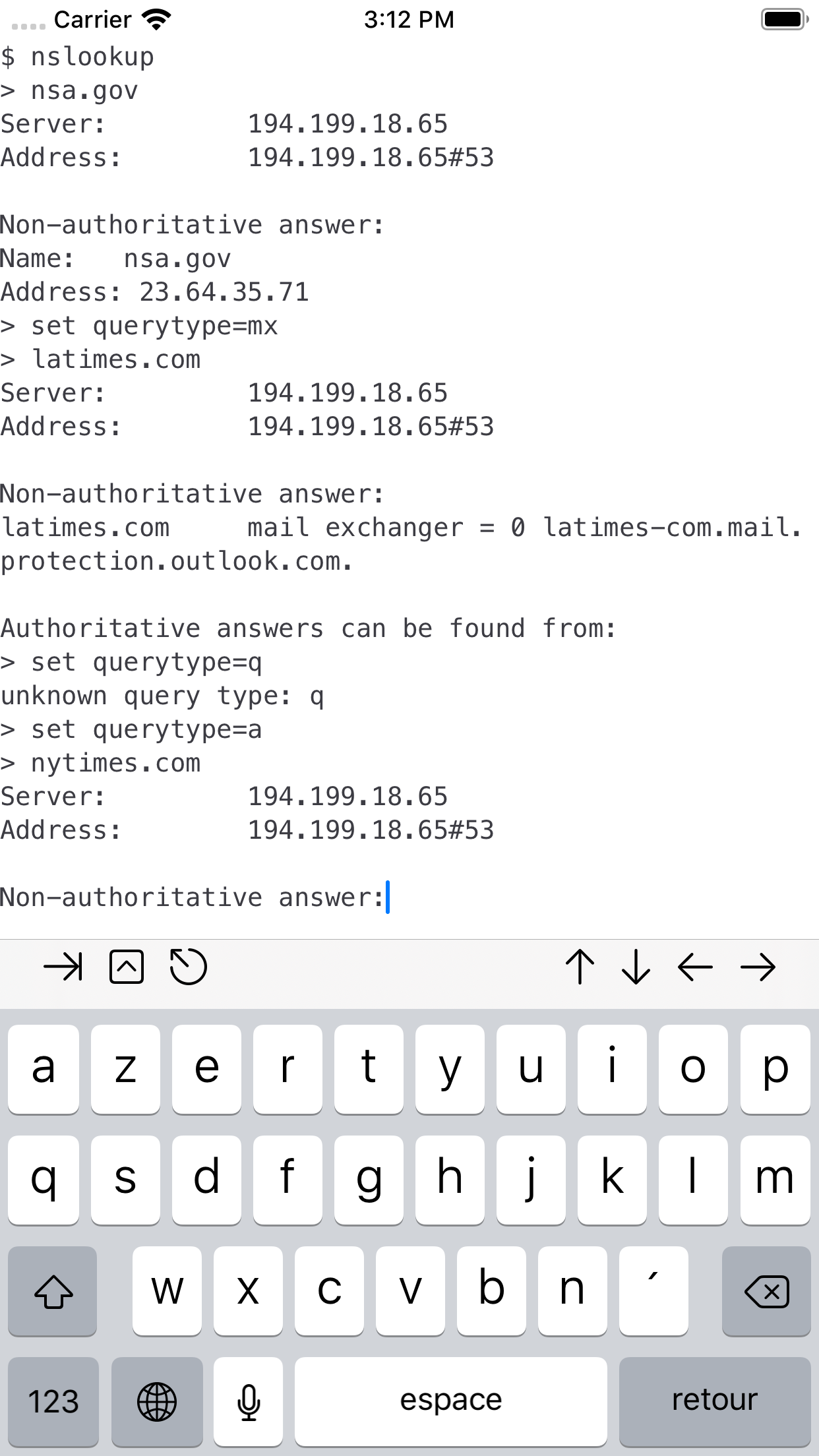 a-Shell screenshot 2