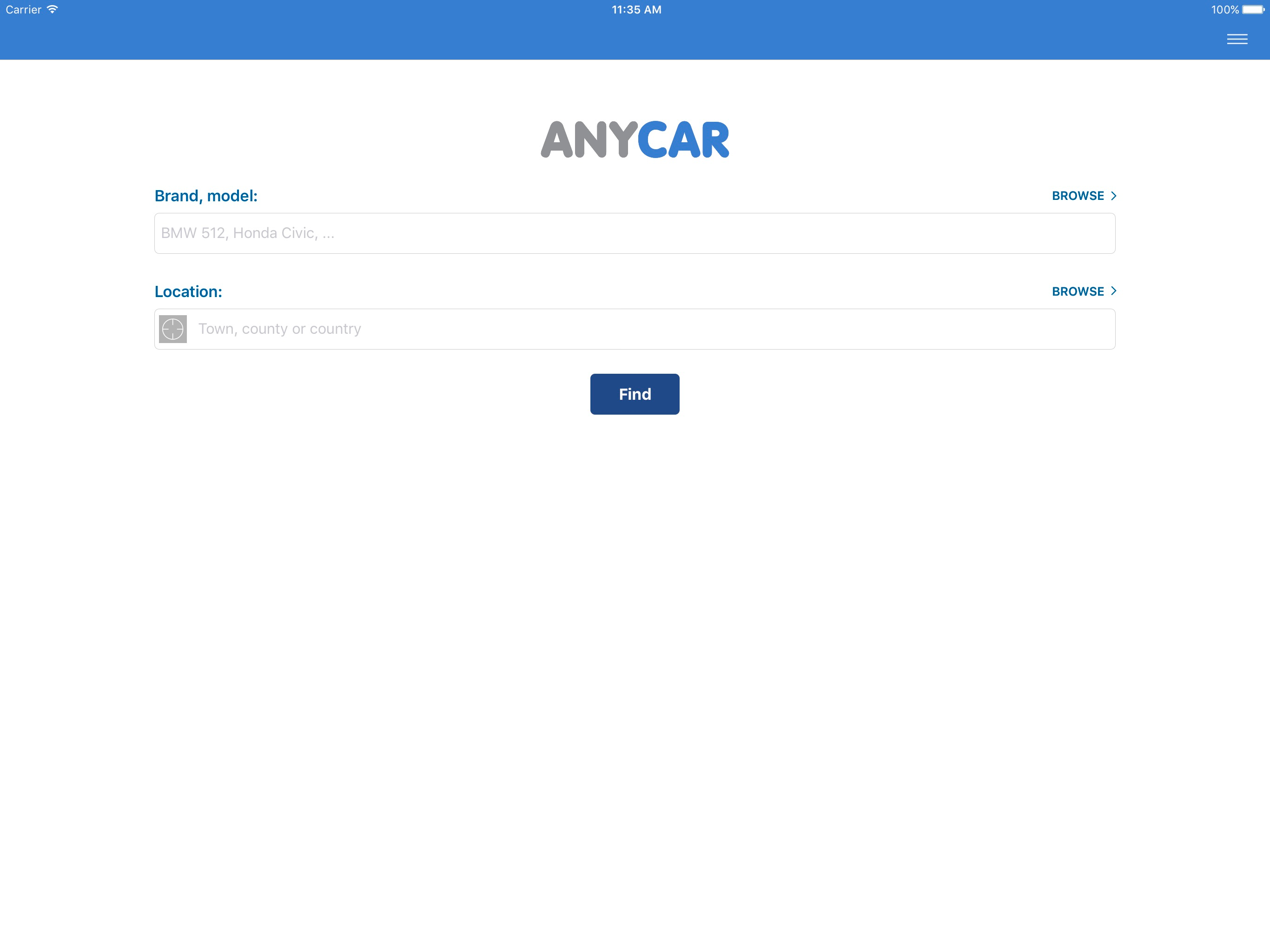 Anycar: Find cars for sale