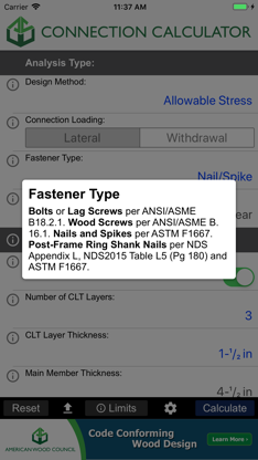 AWC Connection Calc screenshot 5