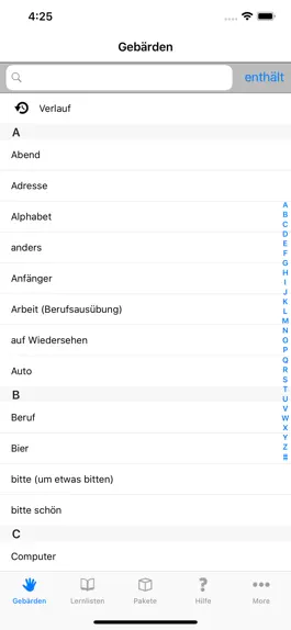 Game screenshot Gebärdensprache Wörterbuch Ges apk
