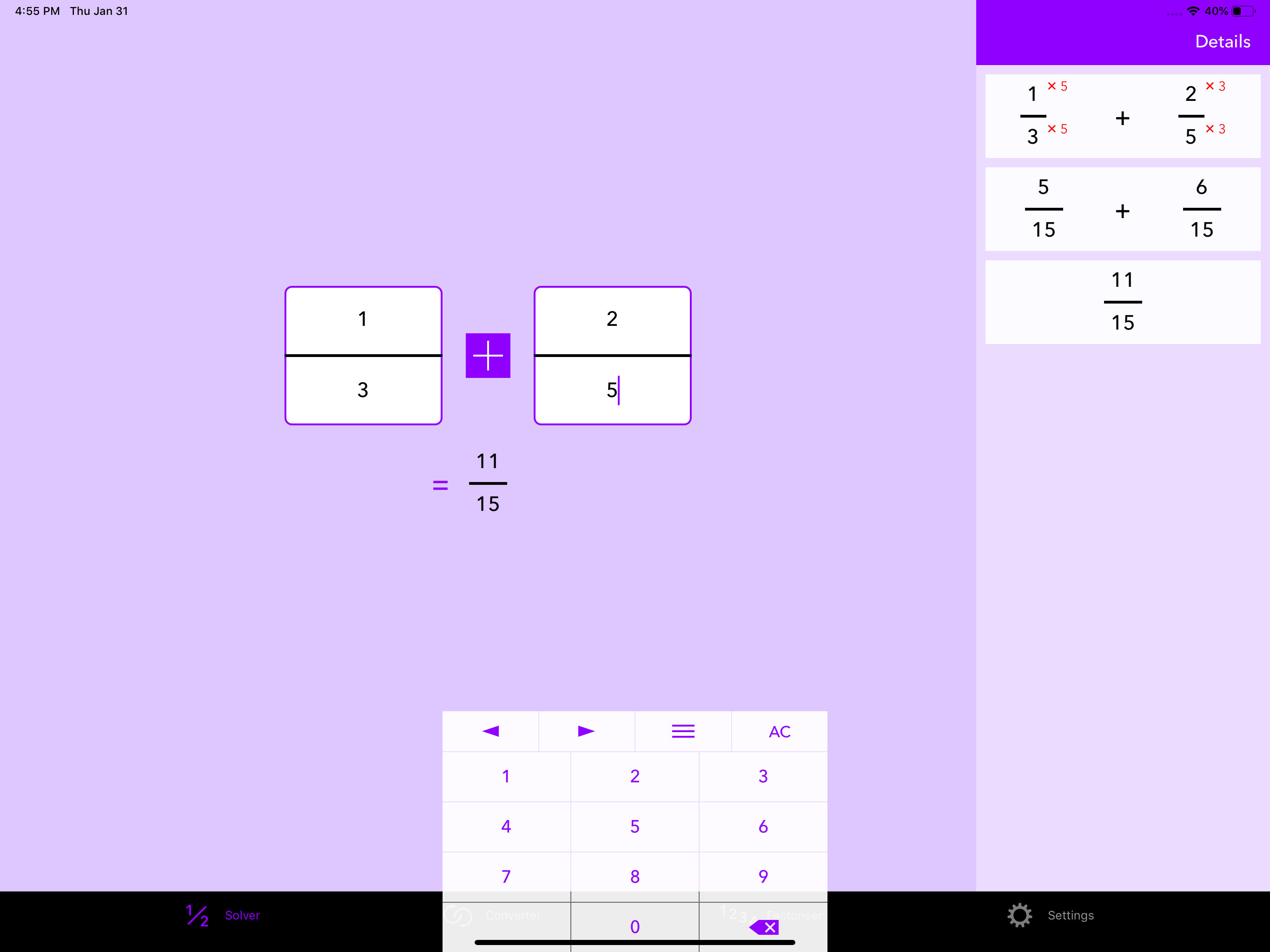Fraction Help screenshot 5