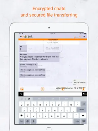 Captura de Pantalla 2 SafeUM - secure messenger iphone