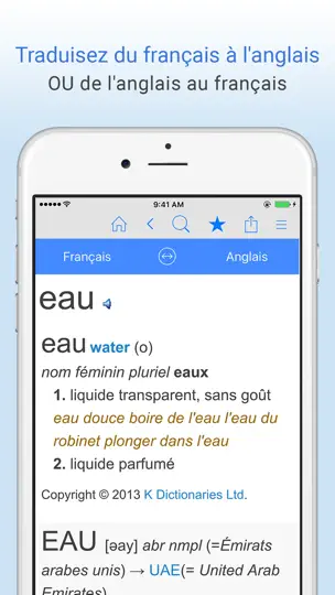 Capture d'écran de Dictionnaire Français Anglais sur iPhone 1