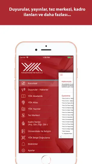 YÖK Mobil iPhone Ekran Görüntüsü 1