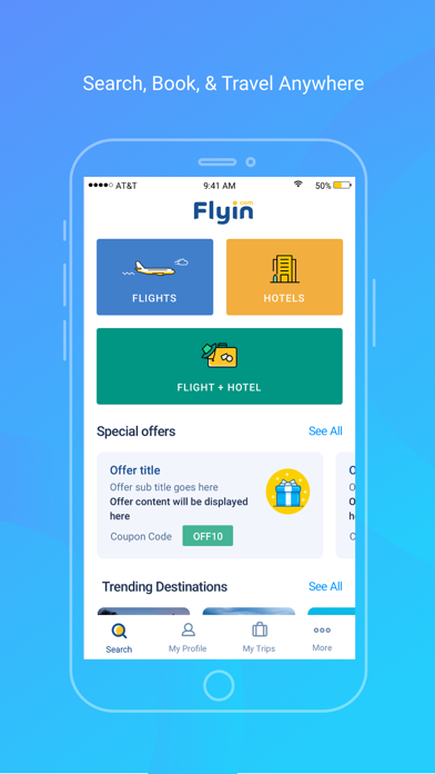 Flyin.com - طيران و فنادق Screenshot