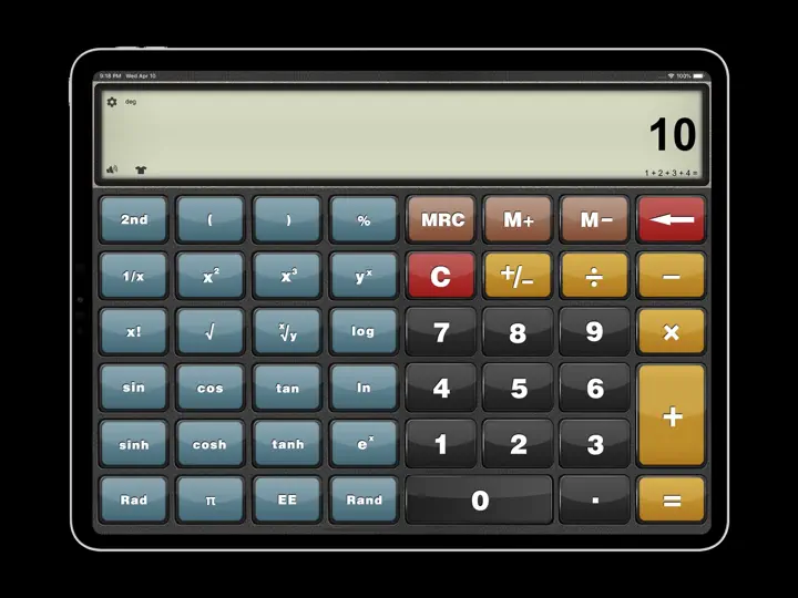 Скриншот Calculator HD For IPad. на iPhone 4
