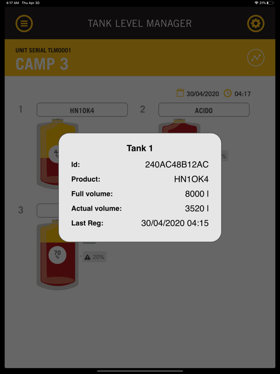 Screenshot #6 pour TLM - Tank Level Manager