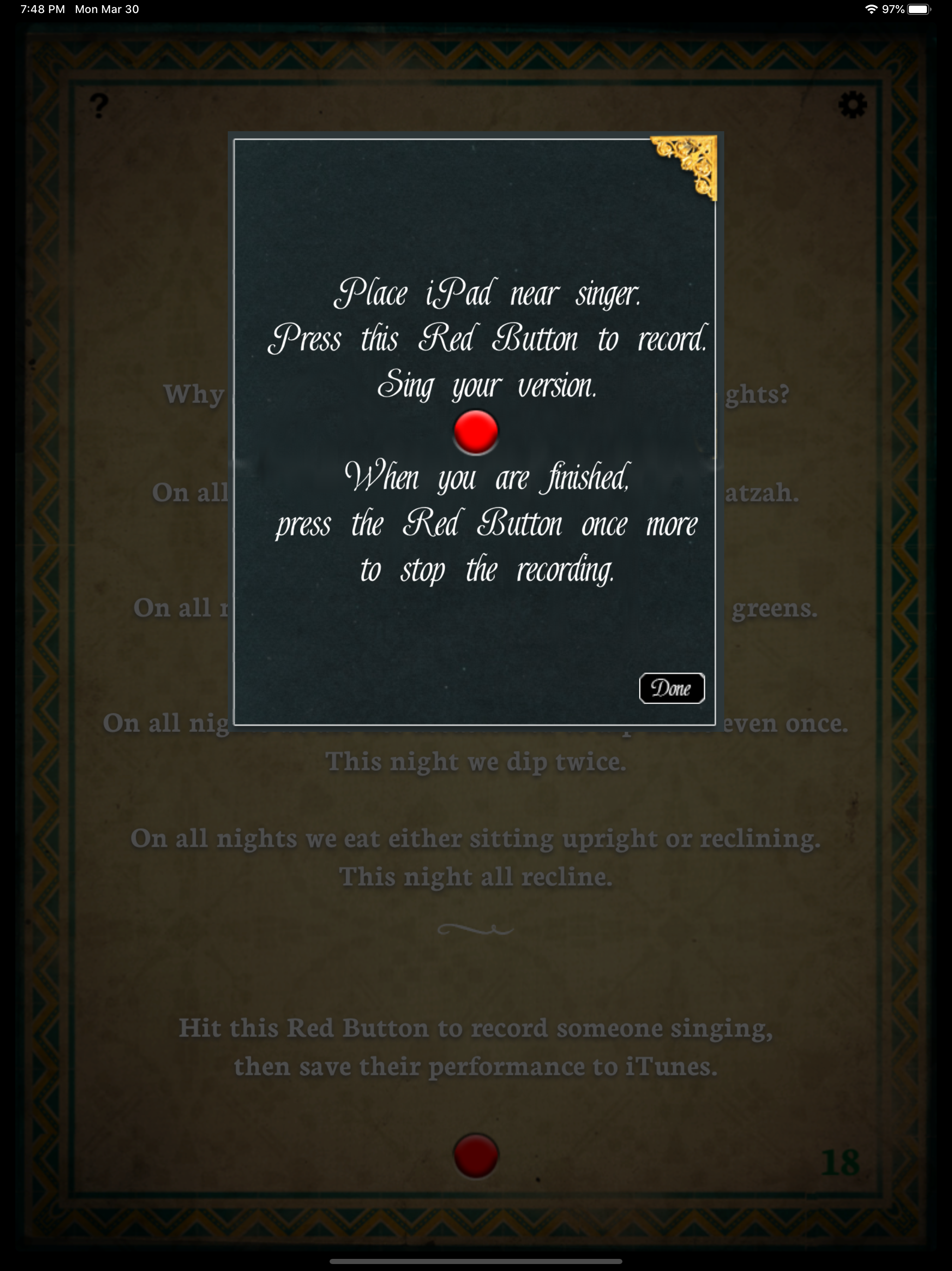 A Cantor's Seder screenshot 9